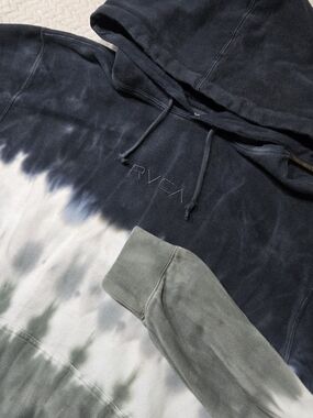 RVCA Black & Olive Tie-Dye Hoodie